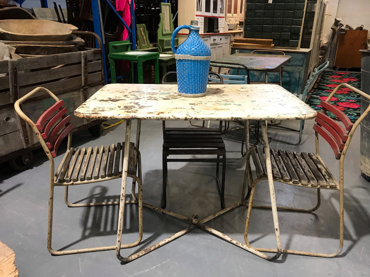 Vintage Metal Garden  Table  #3439/ 2 BYRON