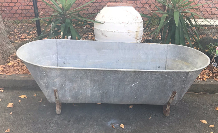 Vintage European  Galvanised Bath Tubs #3444/ 3