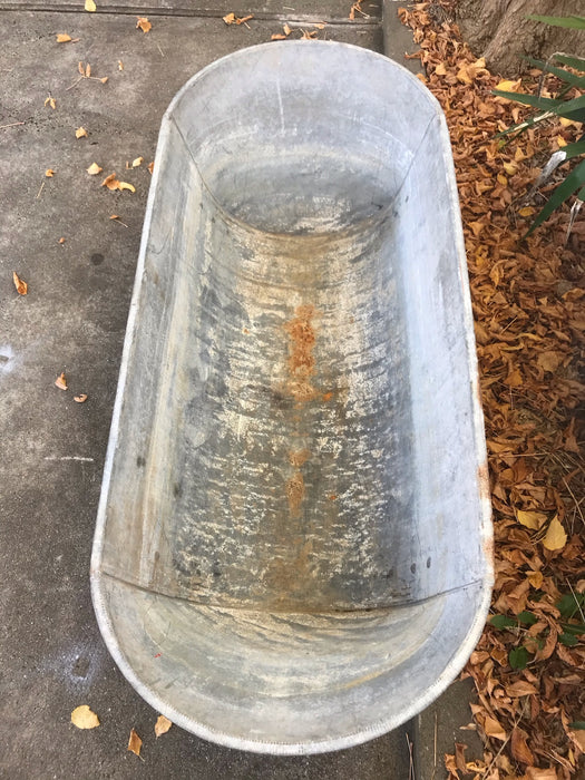Vintage European  Galvanised Bath Tubs #3444/ 3