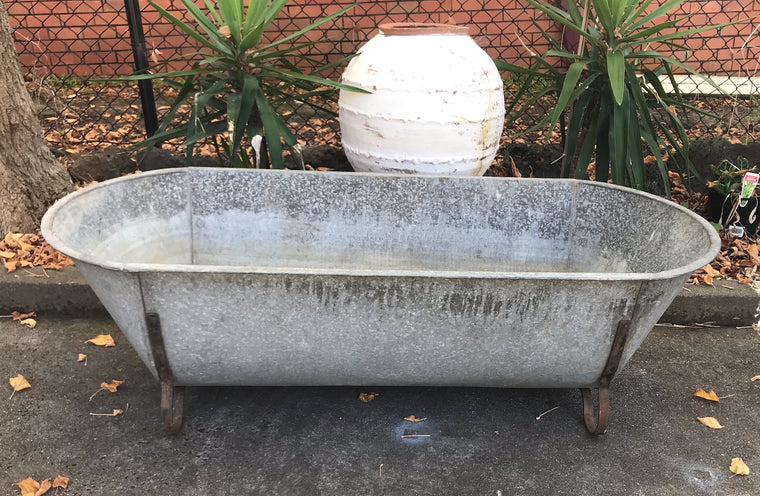 Vintage European  Galvanised Bath Tubs #3444/ 4