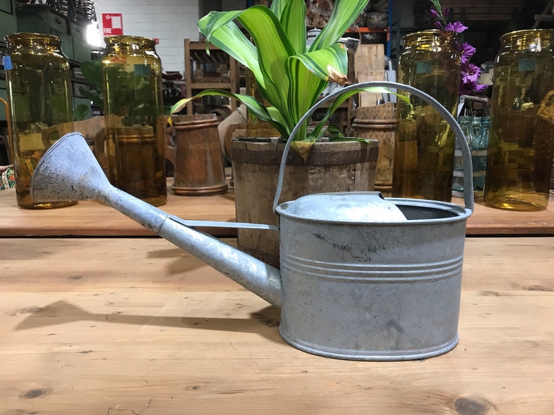 Vintage European  Galvenized Watering Cans #3446/ 3