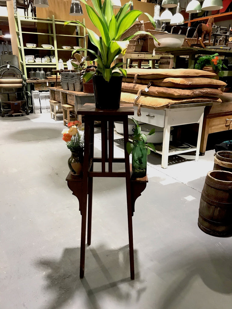 Vintage European Wooden Plant Stand #3449 G