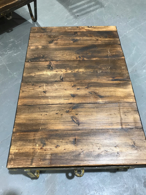 Vintage European Rail Cart Coffee Table  #3451 A