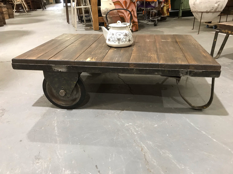 Vintage European Rail Cart Coffee Table  #3451 B