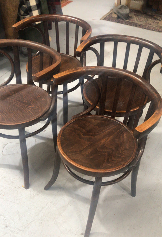 Vintage industrial Czech 1930s Thonet chair  x 4 # 2380 selling  as a set