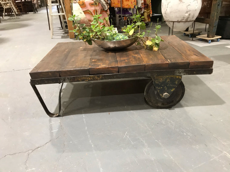 Vintage European Rail Cart Coffee Table  #3451 C