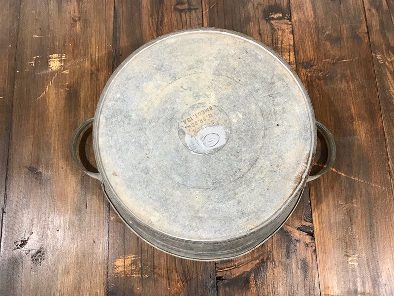 Vintage  European Galvanised Wash Tub # 3452 B