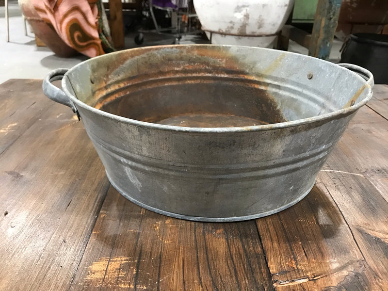 Vintage  European Galvanised Wash Tub # 3452 C
