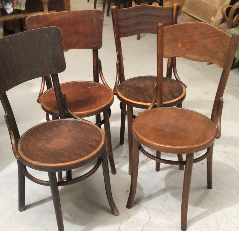 Vintage industrial Czech 1930s Thonet chair  x 4 # 2594 selling  as a set