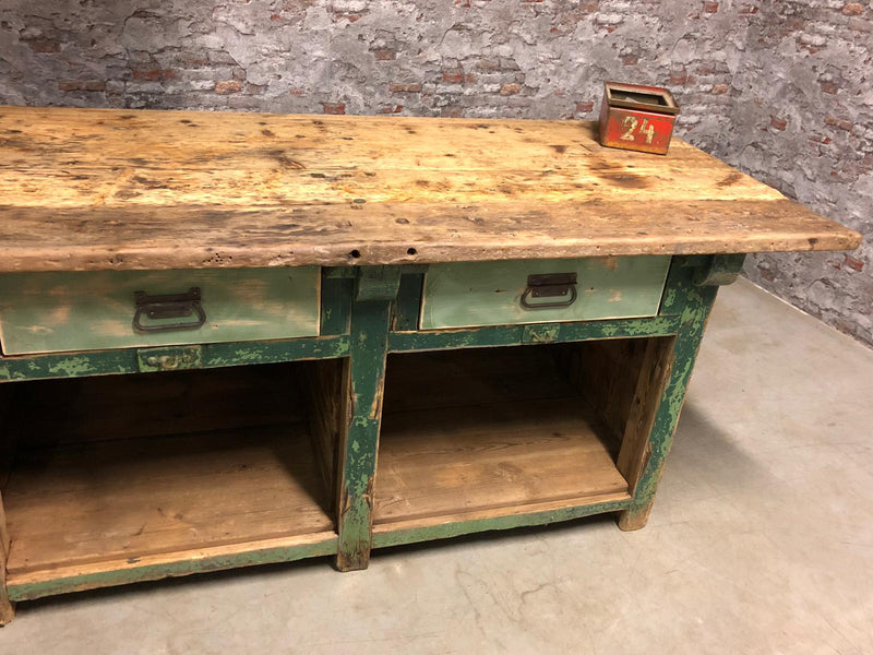 Vintage Industrial European Workbench / Kitchen Island  #2726