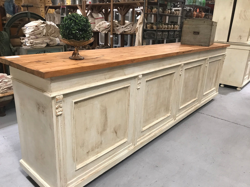 Vintage industrial European pharmacy counter  #2141 3080mt