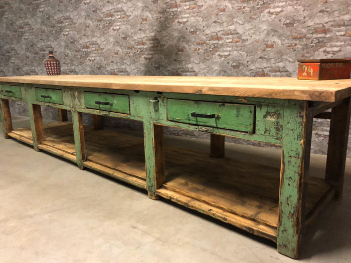 Vintage Industrial European Workbench/ Counter #2724 Byron