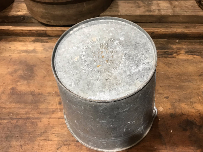 Vintage  European Galvanised  Water Bucket  #3458 A