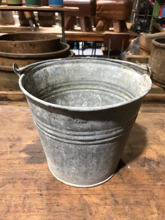 Vintage  European Galvanised  Water Bucket  #3458 C
