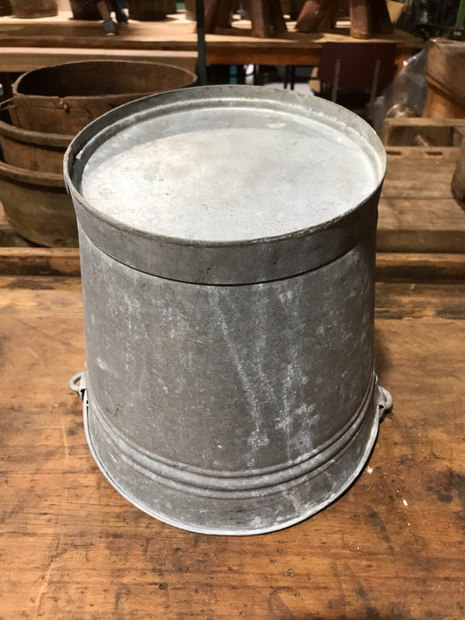 Vintage  European Galvanised  Water Bucket  #3458 D