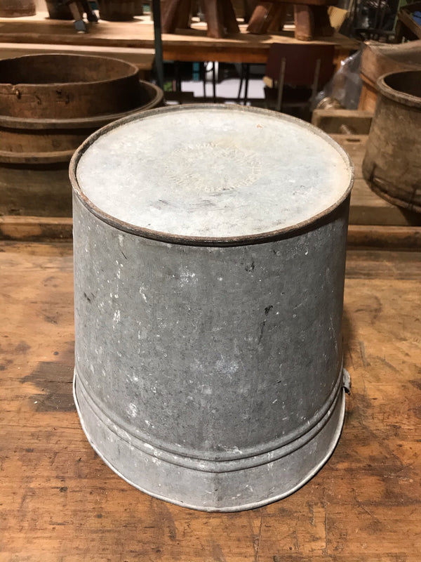 Vintage  European Galvanised  Water Bucket  #3458 G