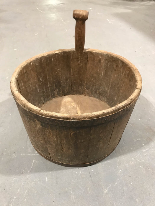 Vintage  European Wooden Bucket #3461 B