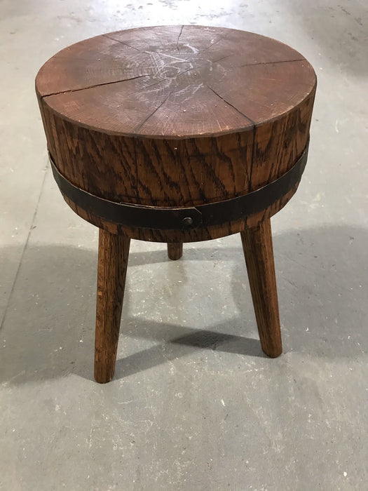 Vintage  European Wooden Block Stool #3462 D