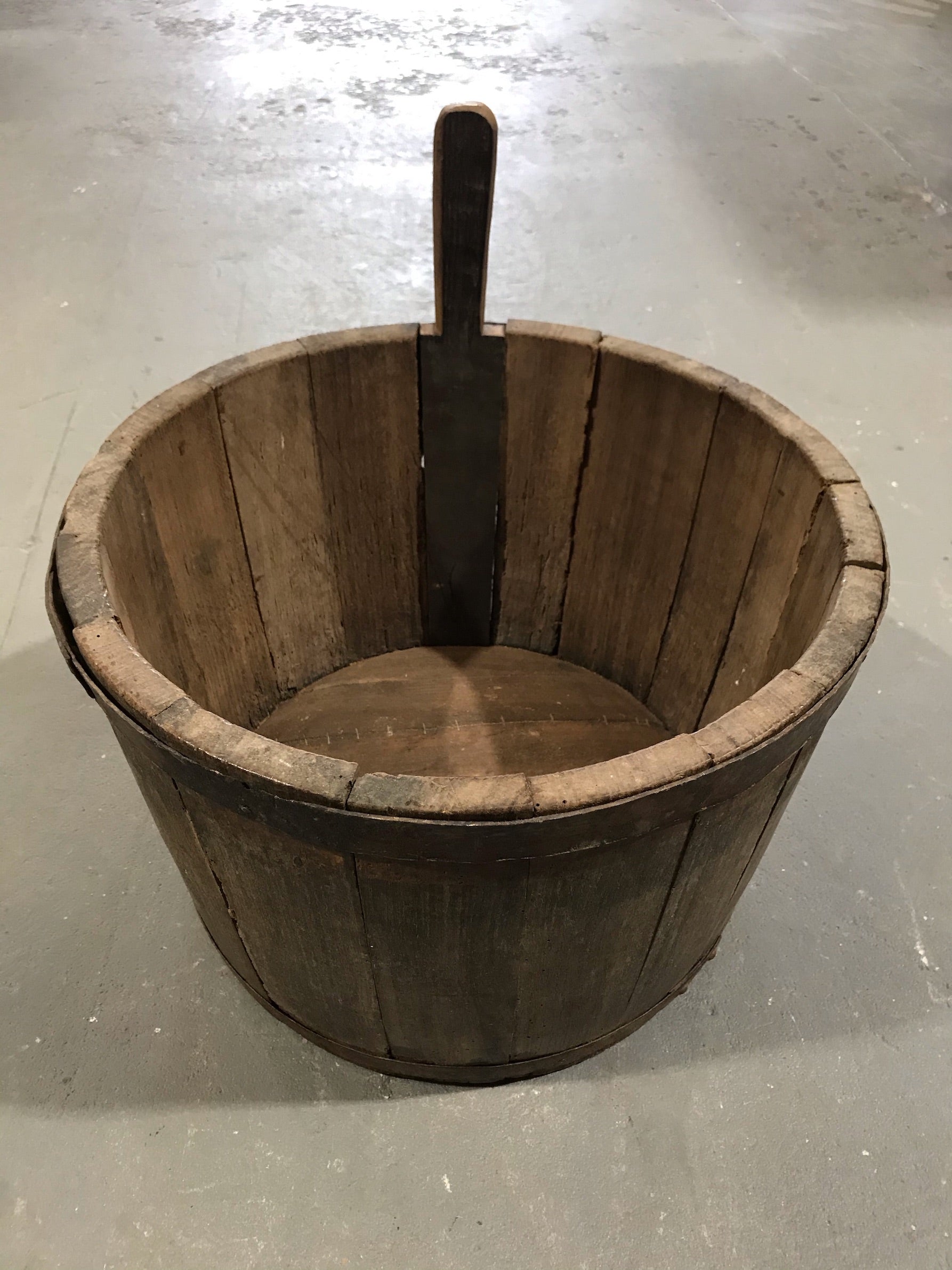 Vintage  European Wooden Bucket #3463 B