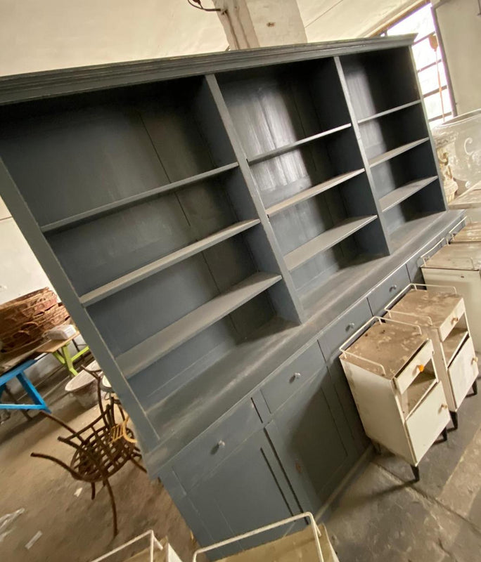 Vintage  European  shop shelving unit # 3503 grey August container