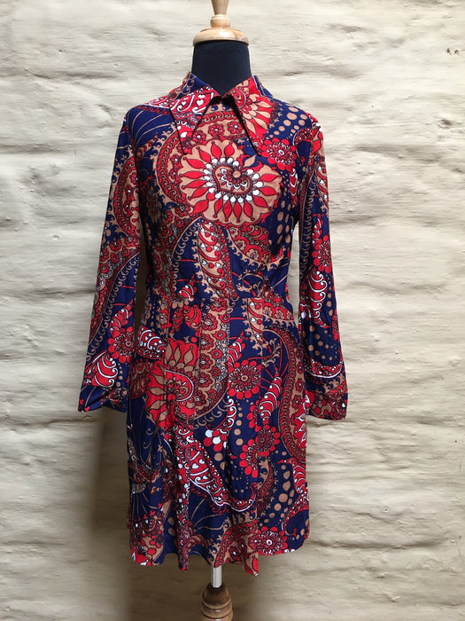 Vintage 70s Dress #C041  FREE AUS POSTAGE