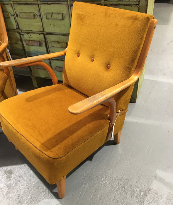 Vintage industrial Czech Halabala club chair selling per chair #2752