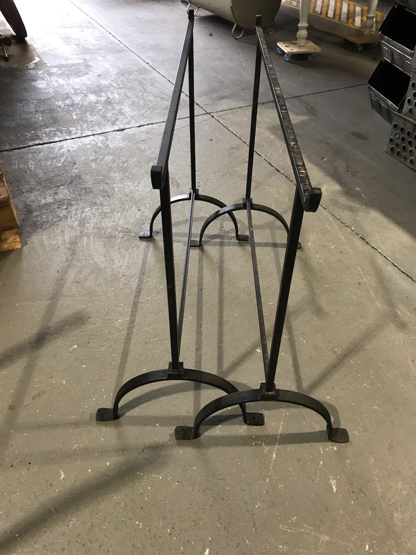 Vintage European Wrought Iron Tresle Table Legs #3484
