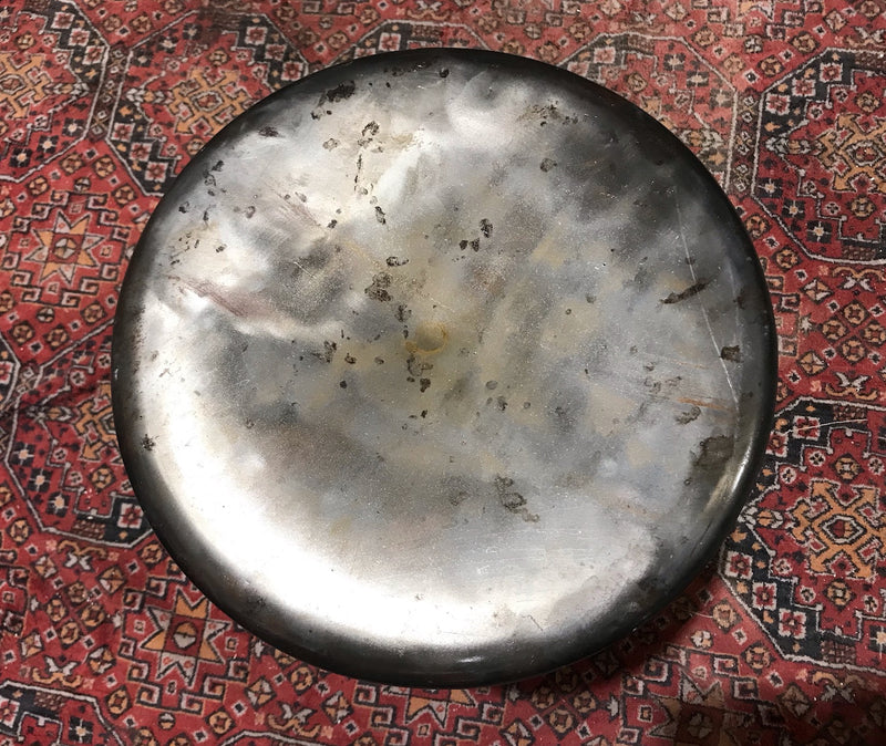 Vintage  Dutch Hospital Stool Polished Metal  #3485 B