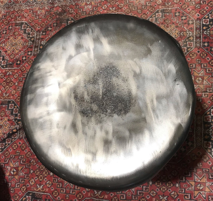 Vintage  Dutch Hospital Stool Polished Metal  #3485 C