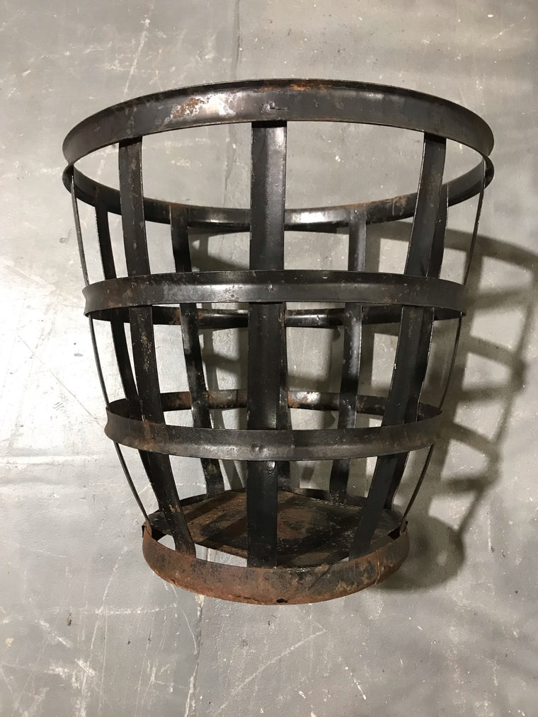 Vintage European Metal Crate/ Basket  #3487 A