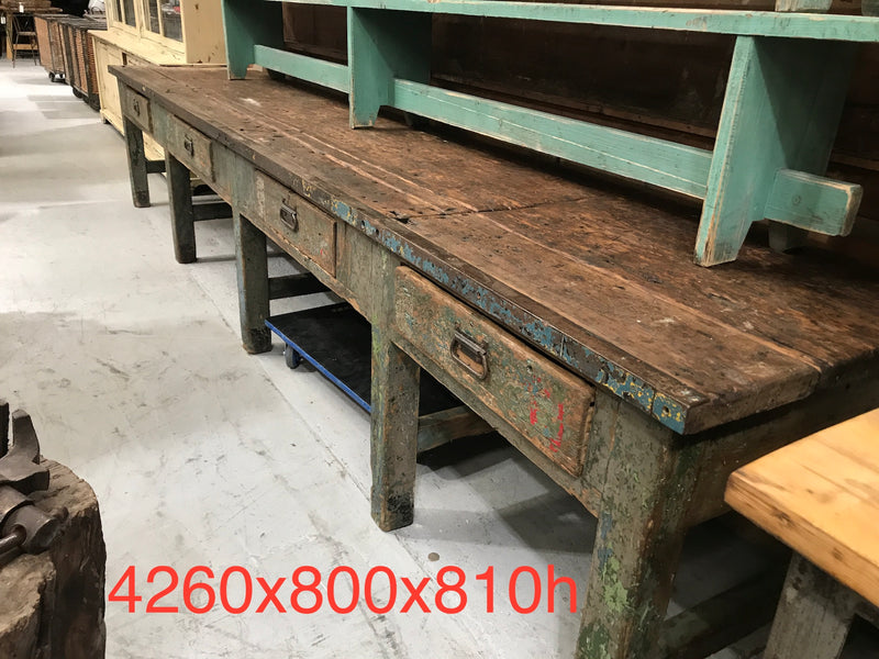 Vintage Industrial European Workbench/ Counter  #2517 B Byron