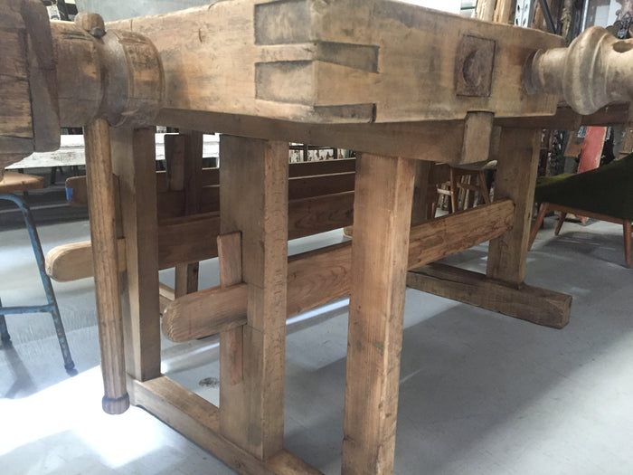Vintage European Carpenters Workbench 1920s #3225