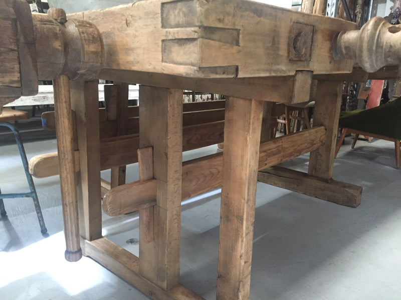 Vintage European Carpenters Workbench 1920s #3225