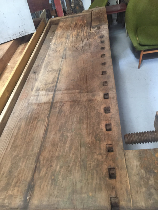 Vintage European Carpenters Workbench 1920s #3225
