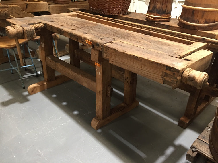 Vintage European Carpenters Workbench 1920s #3226