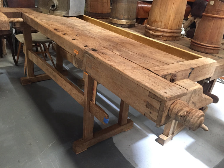 Vintage European Carpenters Workbench 1920s #3227