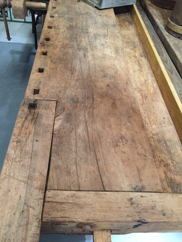 Vintage European Carpenters Workbench 1920s #3227