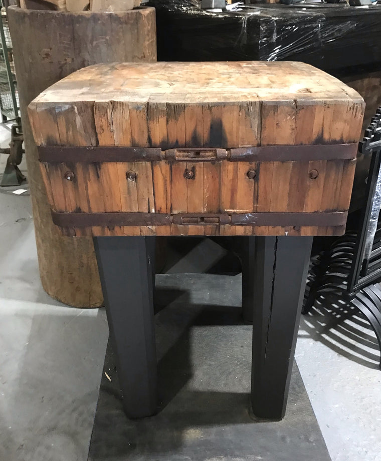 Vintage  European Butchers Block #3489