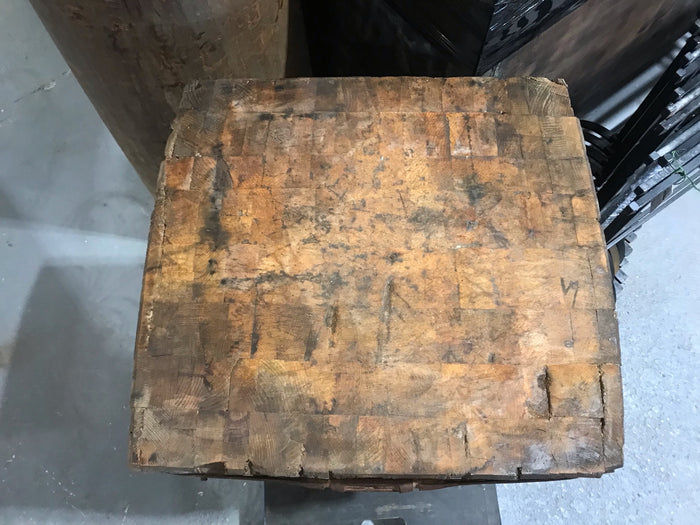Vintage  European Butchers Block #3489