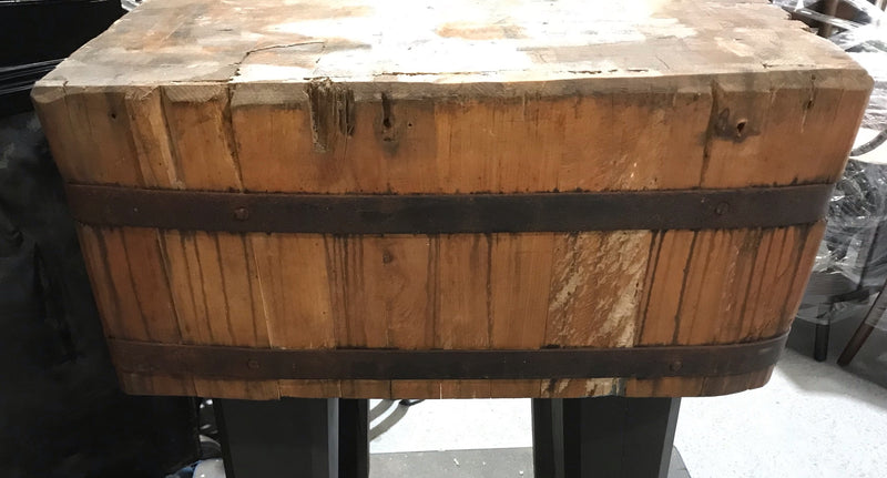 Vintage  European Butchers Block #3489
