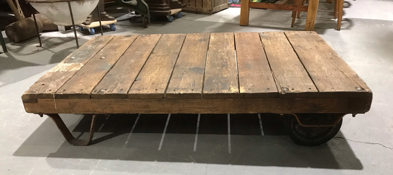 Vintage European Rail Cart Coffee Table  #3492 C