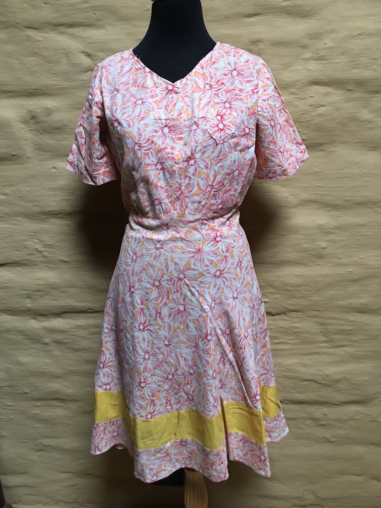 Vintage 40s Dress  #C074  NQR FREE AUS POSTAGE