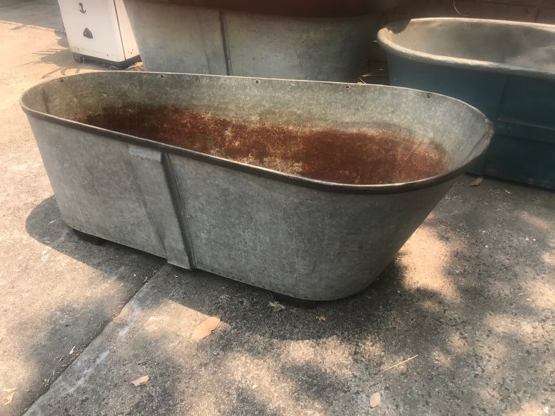 Vintage  French galvanized bath tub #2607/1