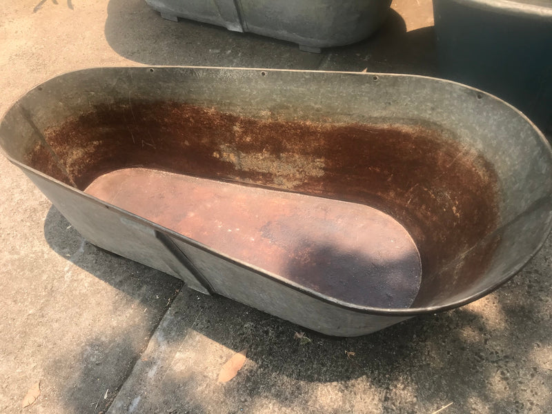Vintage  French galvanized bath tub #2607/1