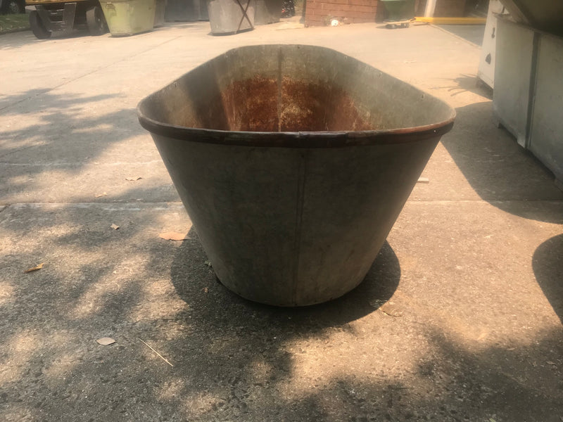 Vintage  French galvanized bath tub #2607/1