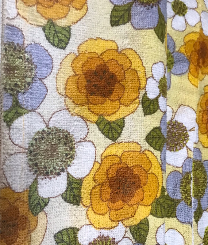 Vintage Terry Towelling Curtain   #F268 FREE AUS POSTAGE