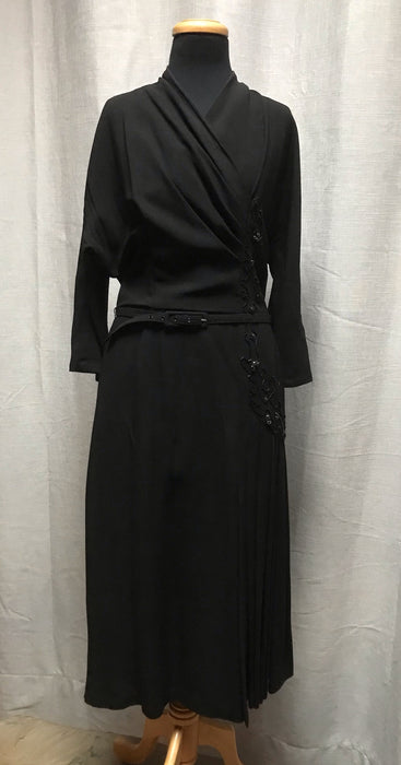 Vintage Black Dress #C187 FREE AUS POSTAGE