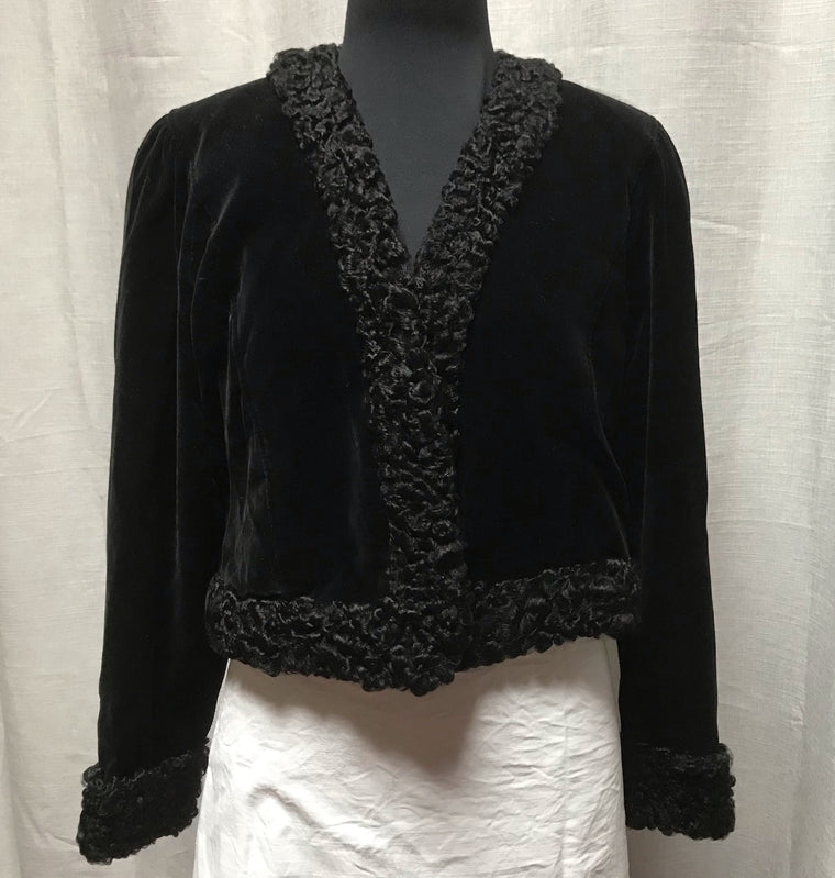 Vintage Velvet Bolero Jacket #C191  FREE AUS POSTAGE