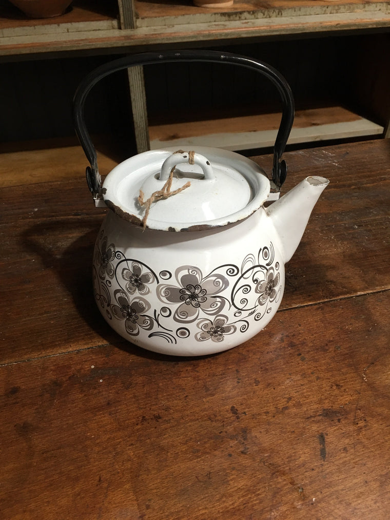 Vintage European Enamel Coffee Pot #2788
