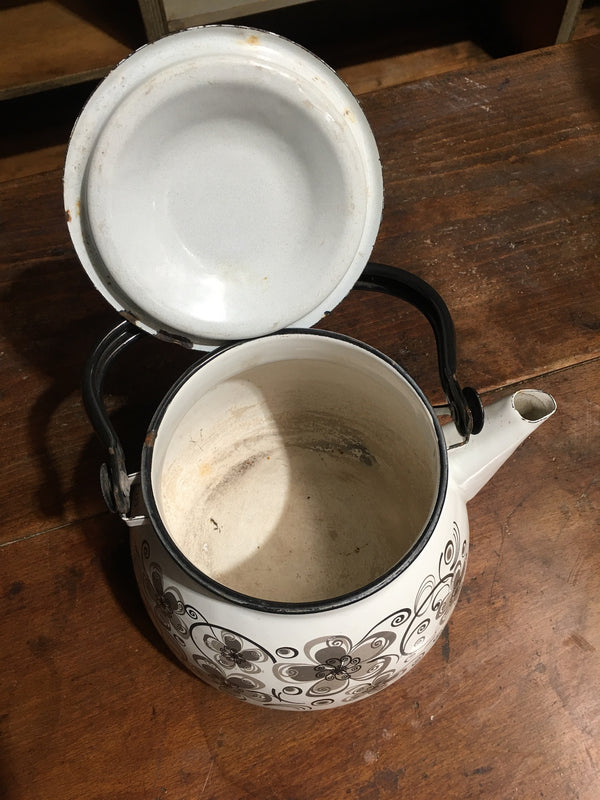 Vintage European Enamel Coffee Pot #2788